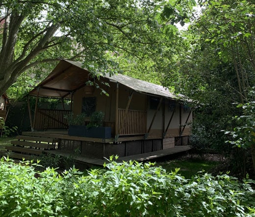 Lodges auf dem Campingplatz Suze